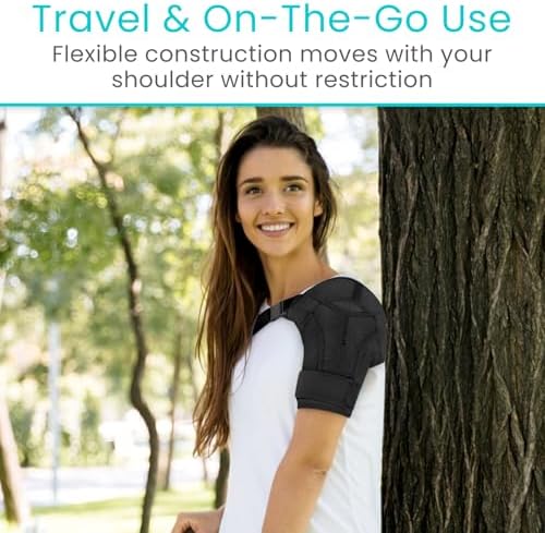 Vive Shoulder Brace for Women & Men - Injury Recovery Compression Support Sleeve - for Rotator Cuff Injuries, Arthritis, Sprain, Dislocation, PT - Targeted Inflammation Pain Relief (Black, Large) - Image 7