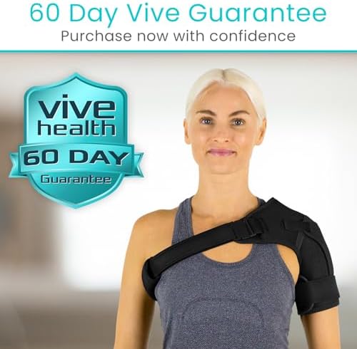 Vive Shoulder Brace for Women & Men - Injury Recovery Compression Support Sleeve - for Rotator Cuff Injuries, Arthritis, Sprain, Dislocation, PT - Targeted Inflammation Pain Relief (Black, Large) - Image 8