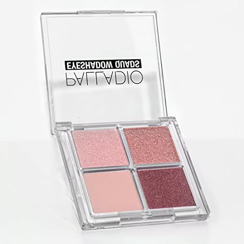 Palladio Eyeshadow Quads Velvety Pigmented Blendable Matte, Metallic & Shimmer Finishes, Creamy Formula, Four Way Quad Eye Shadow Palette, Talc-Free (Girly) - Image 3
