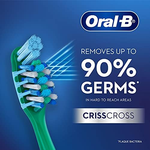 Oral B Criss Cross - Family pack of 4 toothbrushes – Medium,for adults,Manual,Multicolor - Image 3