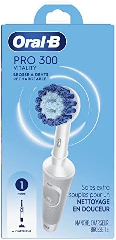 Oral-B MEUKPE Pro 300 Sensitive Clean Vitality Electric Toothbrush with (1) Brush Head, Rechargeable, White - Image 10