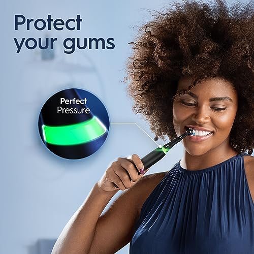 Oral-B iO Deep Clean Rechargeable Electric Powered Toothbrush, Icy Blue with iO Series 3 Limited, 2 Brush Heads and Travel Case - Pressure Sensor to Protect Gums - 3 Cleaning Settings - 2 Minute Timer - Image 3
