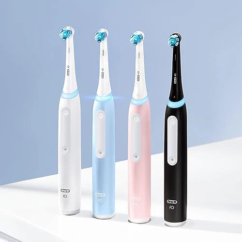 Oral-B iO Deep Clean Rechargeable Electric Powered Toothbrush, Icy Blue with iO Series 3 Limited, 2 Brush Heads and Travel Case - Pressure Sensor to Protect Gums - 3 Cleaning Settings - 2 Minute Timer - Image 6