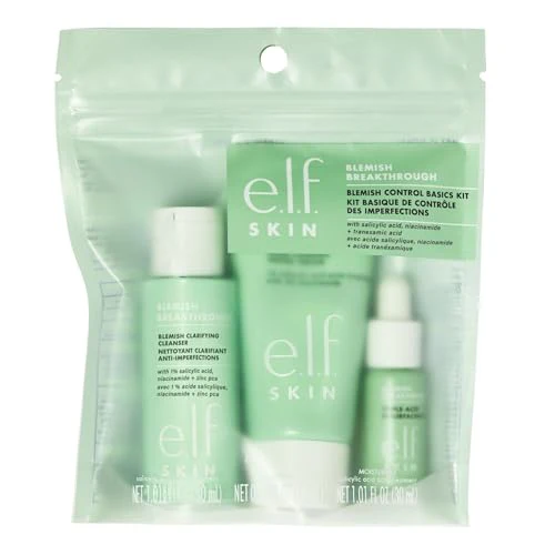 e.l.f. SKIN Blemish Breakthrough Blemish Control Basics Kit, Travel-Size Acne Skincare Routine, Cleanser, Serum & Moisturizer, Vegan & Cruelty-Free - Image 3