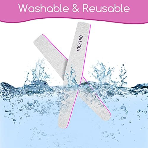 50Pcs Nail File Set, Emery Board Nail Files 100/180 Grit for Poly Nail Extension Gel and Acrylic Nails Nail File for Natural Nails Nail Filers Manicure Tool - Image 6