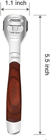 ZIZZON Foot Care Pedicure Callus Shaver Hard Skin Remover Wood Handle 70 Blades - Image 2