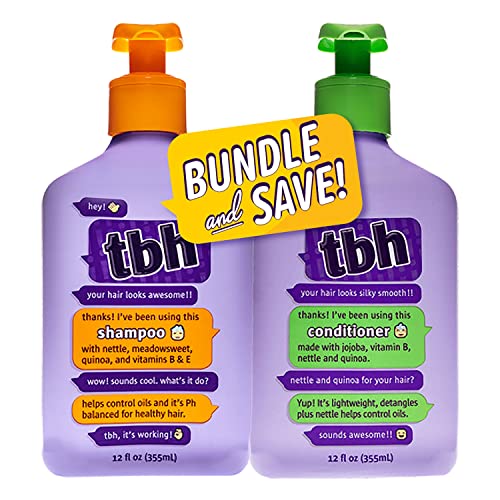 TBH Teen and Kids Shampoo and Conditioner Set - Shampoo and Conditioner for Oily Hair - Sulfate, Paraben Free - 12 oz (2 Pack) - Image 4