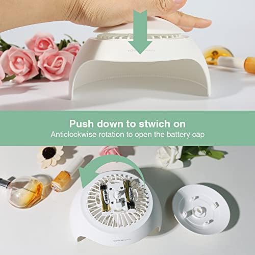 Nail Dryer for Kids Teens Beginners: Safe Nail Dryer for Regular Polish with Fan & Light Battery Powered - Non-Hands Tanned Version (TB-2130) - Image 5