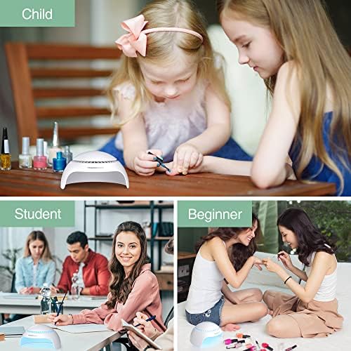 Nail Dryer for Kids Teens Beginners: Safe Nail Dryer for Regular Polish with Fan & Light Battery Powered - Non-Hands Tanned Version (TB-2130) - Image 8