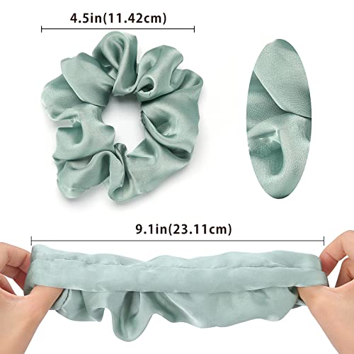 Lolalet Scrunchies for Women, Satin Hair Scrunchies Softer Than Silk Hair Ties for Hair Sleep, Big Scrunchy Ponytail Holder with Elastic Hair Bands for Girls Thick Thin Curly Hair -6 Pack, Style B - Image 6