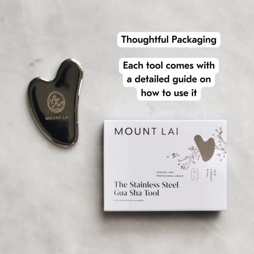 Mount Lai Stainless Steel Gua Sha Facial Tools, Facial Sculptor Skin Care Guasha Tool for Face and Body, Self Care Face Massager to Relieve Muscle Tension and Reduce Puffiness - Image 7
