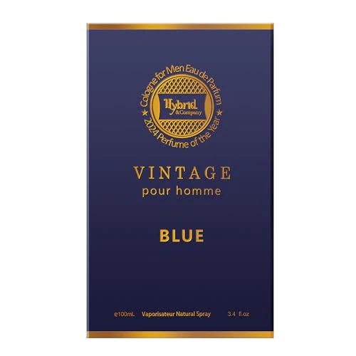 Hybrid & Company Vintage Blue Men’s Classic Scent Perfume Eau De Toilette Spray 100 ML - Image 5