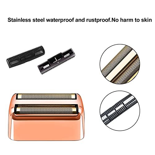 2 Pack Shaver Replacement Foil and Cutters Compatible with BaBylissPRO Double FXFS2 Metal Shaver foil Replacement,Rose Gold - Image 4