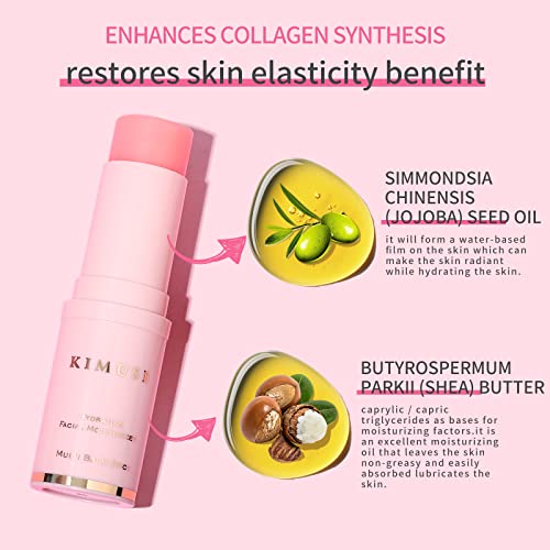 KIMUSE Hydrating Multi Balm Stick, All-in-One Hydrating Lip Balm Eye Cream Neck Cream Make Up Base, Reduce Wrinkle & Moisturizing Moisturizer For Face Skin Care - Image 5