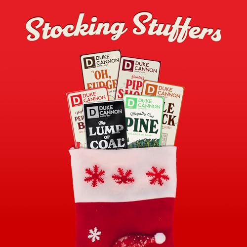 Duke Cannon Supply Co. Big Brick of Soap Bar For Men - Big Lump of Coal, Santa's Pipe Smoke, Highly Regiftable Peppermint Bark, Holiday Variety, 10 oz. (3 Pack) - Image 4