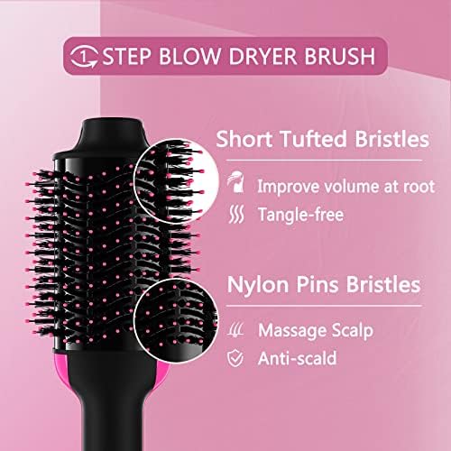 Hair Dryer Brush Blow Dryer Brush in One 4 in 1 Styling Tools with Ceramic Oval Barrel, and Styler Volumizer, Hot Air Straightener Brush for All Hair Types - Image 4