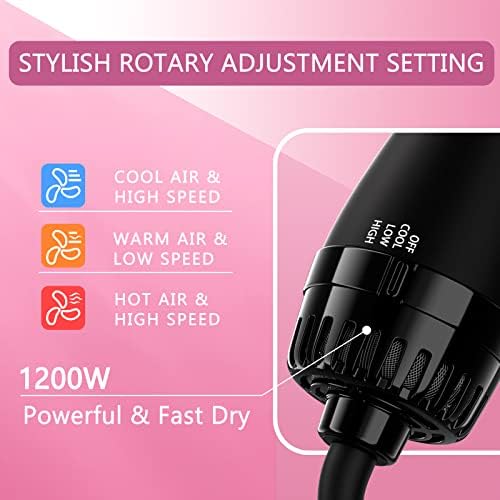 Hair Dryer Brush Blow Dryer Brush in One 4 in 1 Styling Tools with Ceramic Oval Barrel, and Styler Volumizer, Hot Air Straightener Brush for All Hair Types - Image 5
