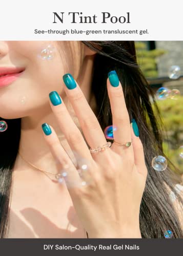ohora Semi Cured Gel Nail Strips (N Tint Pool) - Blue, Tint, Works with Any UV/LED Nail Lamps, Salon-Quality, Easy to Apply & Remove - Valentine's Day Gel Nail Wraps, Stickers, Romantic Gift Ideas - Image 2