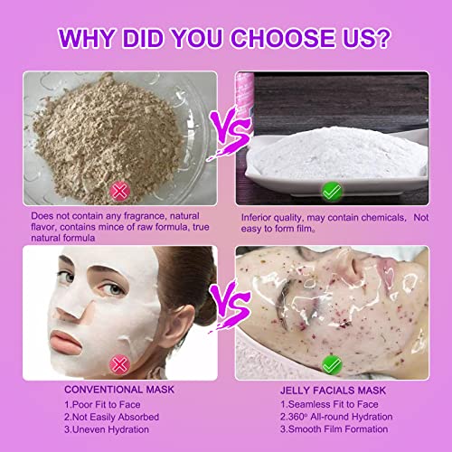 Jelly Mask Powder for Facial Professional Natural Gel Powder hydrojelly Mask Peel Off Face Masks SkinCare, Moisturizing & Hydrating 23 Fl Oz (Hyaluronic Acid) (Lavender) - Image 6