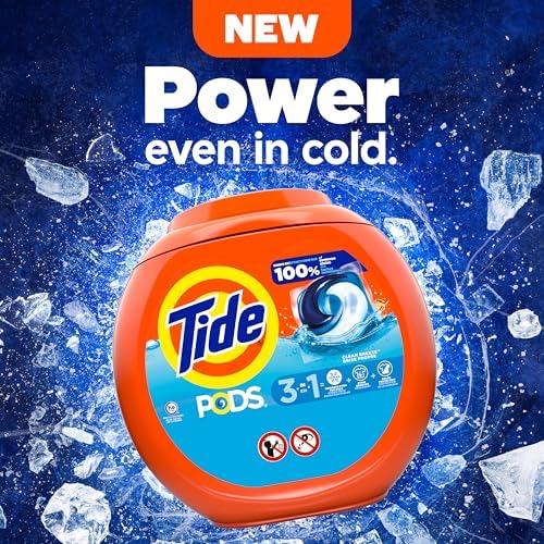 Tide PODS Laundry Detergent Soap Pacs, HE Compatible, 112 ct, Powerful 3-in-1 Clean, Clean Breeze - Image 2
