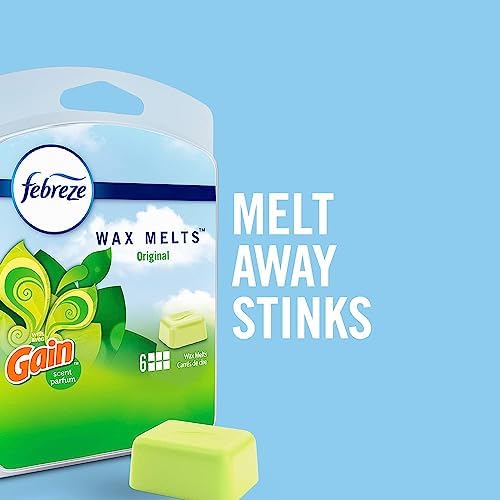 Febreze Odor-Fighting Wax Melts Air Freshener Refills with Downy Scent, April Fresh, 6 count - Image 5