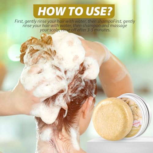 Starhig Ginger Hair Regrowth Shampoo Bar, 3 Pcs, Natural Organic, Promotes Growth, Repairs Damaged Hair, Suitable for All Hair Types - Image 3