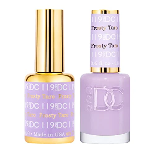 DND DC Gel Polish Set, Purple Collection, UV/LED GelPolish and Air Dry Nail Lacquer, Matching Chip-Free Polish Duo, 0.5 Fl Oz Each