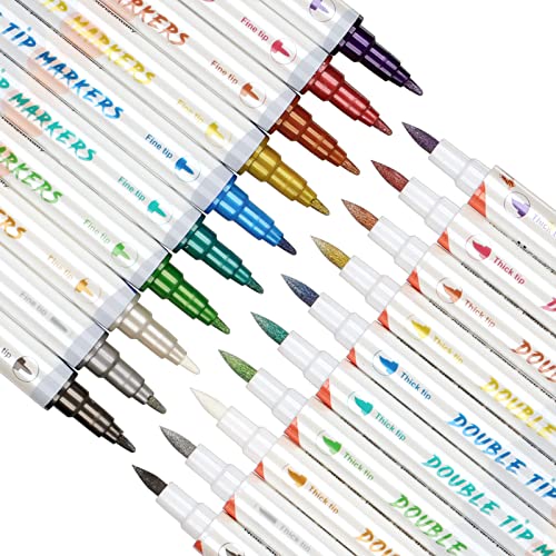HAWINK Temporary Tattoo Markers for Skin, 10 Body Markers + 56 Large Tattoo Stencils for Kids and Adults, Dual-End Tattoo Pens Make Bold and Fine Lines with Cosmetic-Grade Tattoo Ink ZYH2208001KIT - Image 2