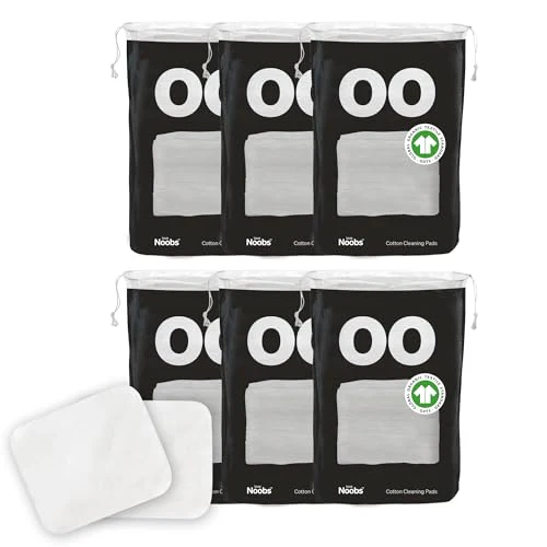 Baby Cotton Pads for Diaper Change by LoveNoobs, 360 Count, Ultra Soft 100% Organic Extra Large Cotton Pads for Baby Sensitive Skin, Lint-Free Premium Jumbo Size Cotton Pads, 100% Cotton Squares