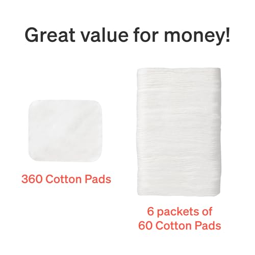 Baby Cotton Pads for Diaper Change by LoveNoobs, 360 Count, Ultra Soft 100% Organic Extra Large Cotton Pads for Baby Sensitive Skin, Lint-Free Premium Jumbo Size Cotton Pads, 100% Cotton Squares - Image 7