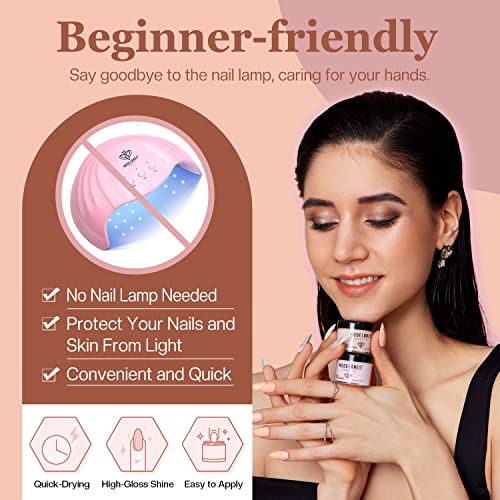 Modelones Dip Powder Nail Kit Starter, 4 Colors Nude Brown Skin Tones Dipping Powder Liquid Set with Base Top Coat Activator Nail Art Beginner DIY Salon - Image 7