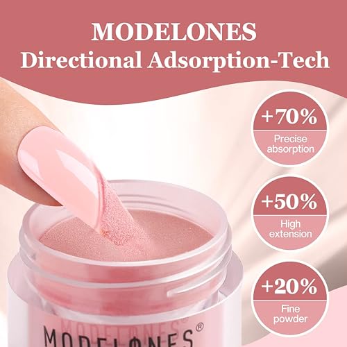 Modelones Dip Powder Nail Kit Starter, 4 Colors Nude Brown Skin Tones Dipping Powder Liquid Set with Base Top Coat Activator Nail Art Beginner DIY Salon - Image 8