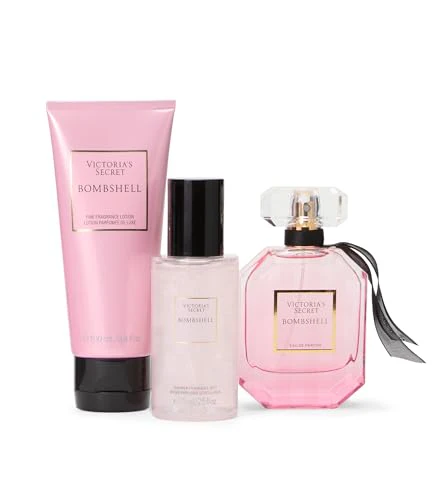 Victoria's Secret Bombshell 3 Piece Luxe Fragrance Gift Set: 1.7 oz. Eau de Parfum, Travel Lotion & Shimmer Mist - Image 3