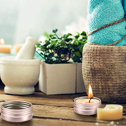 4 oz Aluminum Tin Jar with Screw Cap Refillable Container for Cosmetic, Lip Balm, Cream, Rose Gold 12 Pcs. - Image 5