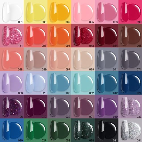 AZUREBEAUTY 170Pcs Dip Powder Nail Kit Starter 36 Colors Pink Red Purple Spring Summer Dipping Powder with Base/top Coat Activator Dip Liquid Set + Nail Removal Accessories Set for Gift - Image 5