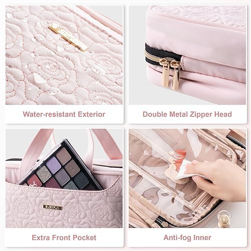 Everfun Hanging Travel Toiletry Bag for Women Traveling With Leakproof Compartment Makeup Cosmetic Organizer Dopp Kit Travel Accessories Essentials Must Have - Image 7