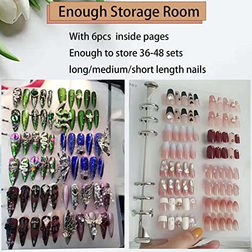 Press On Nail Organizer 10 PCS Clear Empty Press On Nail Storage Press On Nail Packaging for Fake Nail Storage Nail Display Nail Salon Press On Nail Supplies Organizer with Nail Tape - Image 5