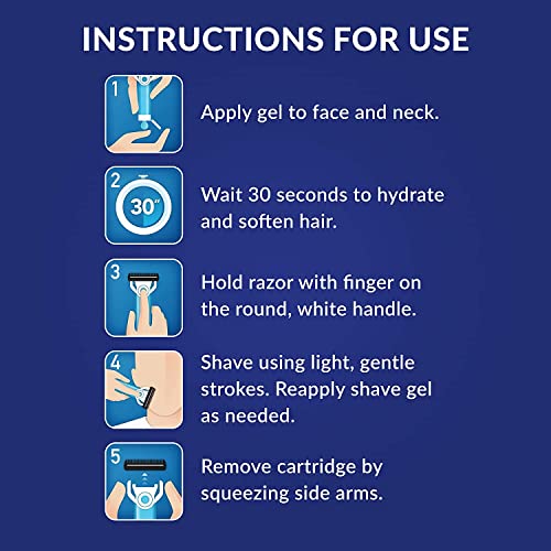 Gillette TREO Razor - Disposable Razors With Built-in Shave Gel, Great for Caregivers (Pack of 30) - Image 3