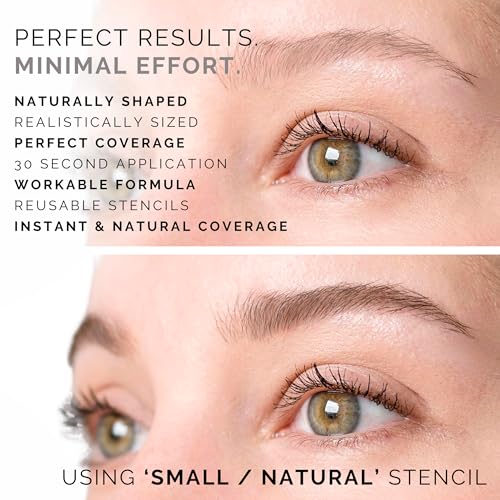 Dual-Color Eyebrow Stamp Stencil Kit with 5 Reusable Eyebrow Stencils for Professional Brow Stamping Shaping Kit and Instant Long Lasting Filling and Waterproof Tinting Definer - Image 5