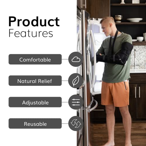 BraceAbility Posterior Long Arm Splint - Elbow Immobilizer Right or Left Forearm Brace with Support Sling for Fractures, Post-Surgery Recovery, Tendonitis, Bursitis, Ulnar Nerve Pain Relief (L) - Image 2