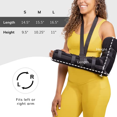 BraceAbility Posterior Long Arm Splint - Elbow Immobilizer Right or Left Forearm Brace with Support Sling for Fractures, Post-Surgery Recovery, Tendonitis, Bursitis, Ulnar Nerve Pain Relief (L) - Image 3