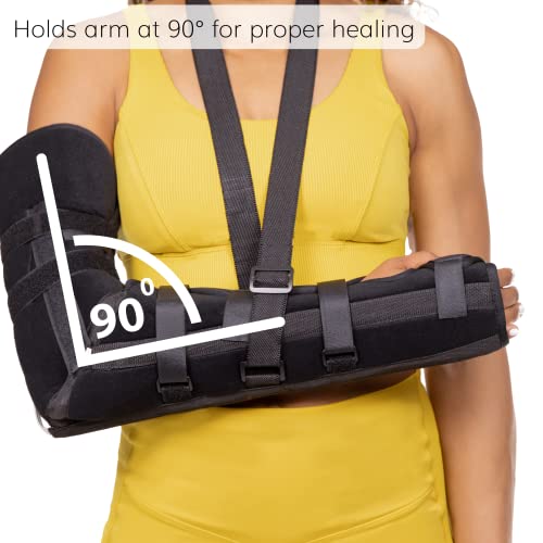 BraceAbility Posterior Long Arm Splint - Elbow Immobilizer Right or Left Forearm Brace with Support Sling for Fractures, Post-Surgery Recovery, Tendonitis, Bursitis, Ulnar Nerve Pain Relief (L) - Image 4