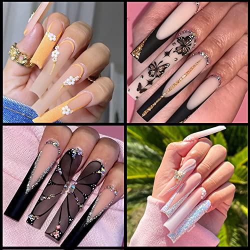 3XL Square Full Cover Nail Tips,SWETIDY 360PCS XXXL Straight Tapered Square Press on Nail Tips with Box for Nail Salons and DIY Nail Art, 12 Sizes with Box - Image 7