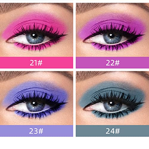 MAEPEOR Matte Liquid Eyeshadow 8 Colors Colored Smooth Creamy Eyeshadow Set Lightweight High-pigmented and Waterproof Long Lasting Matte Eyeshadow (Matte Colored, 8Colors Set 3) - Image 4