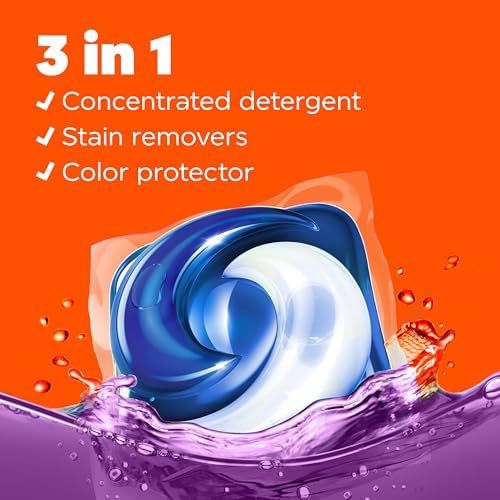 Tide PODS Liquid Laundry Detergent Soap Pacs, Powerful 3-in-1 Clean in One Step, He Compatible, Spring Meadow Scent, 76 Count - Image 6