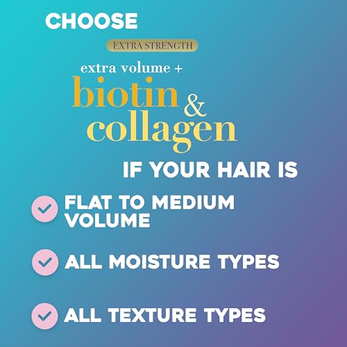 OGX Biotin & Collagen Extra Strength Volumizing Shampoo for Thicker, Fuller Hair, 25.4 fl oz - Image 6