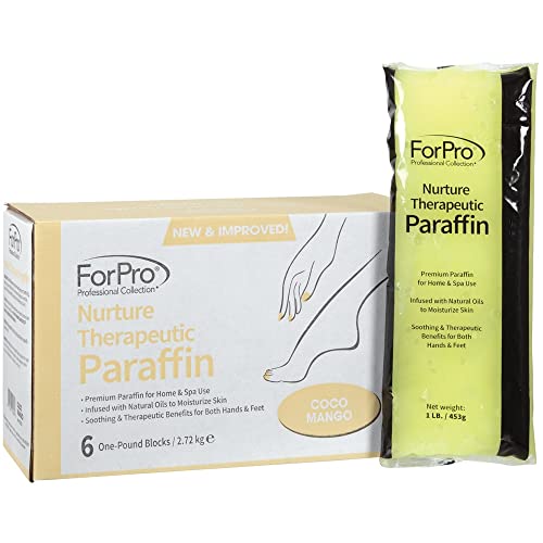ForPro Professional Collection Nurture Paraffin Wax Refill, Coco Mango, Six 1-Pound Paraffin Blocks, Non-Greasy, Moisturizing for Soft & Healthy Skin, Coconut Mango, 6 Lbs - Image 2