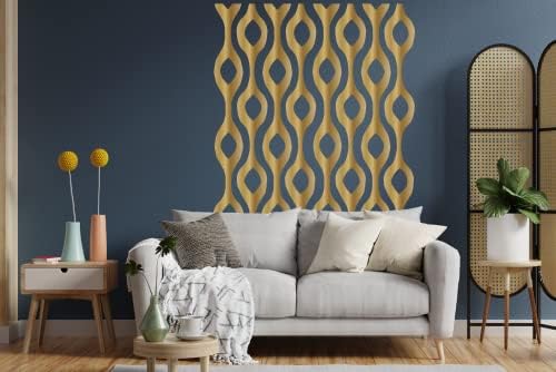 Mainstays Thermal Wave Abstract Wall Decal - Mid Century Modern Retro 70s Decor - Image 5