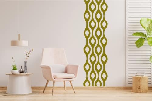 Mainstays Thermal Wave Abstract Wall Decal - Mid Century Modern Retro 70s Decor - Image 6