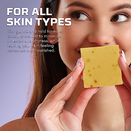 Moisturizing Cold Process Artisan Natural Bar Soap Gift Set for Women - 4pk Honey & Him Scent: Cherry Almond, Oatmeal Milk Honey, Oakmoss Lavender, & Mechanics Soap - Image 5